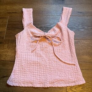 Pink Textured Women's Top